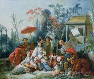 中国庭園 フランソワ・ブーシェ Oil Paintings